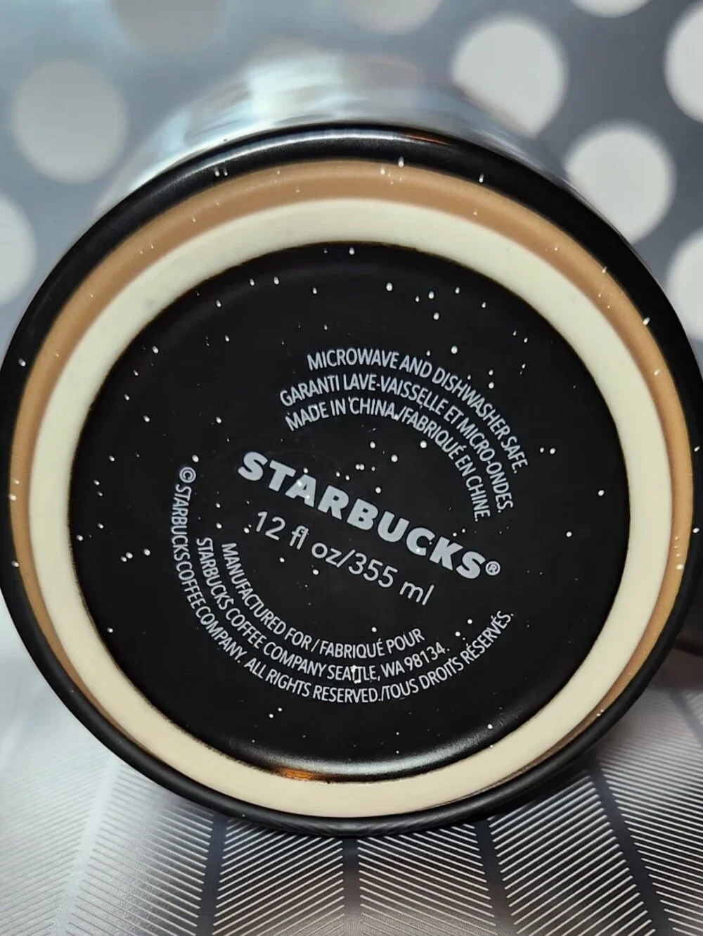 Starbucks Las Vegas 777 Triple 7 & Playing Cards Ceramic Black Coffee Mug 12oz